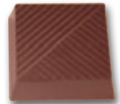 Chokoladeform Kvadrat med mønster (11284)