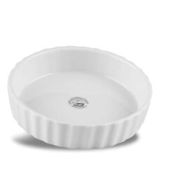 Mini Tærtefad Riflet Porcelæn Hvid 11 cm