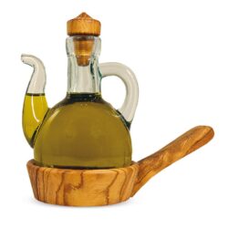 Olieflaske Glas og Oliventræ